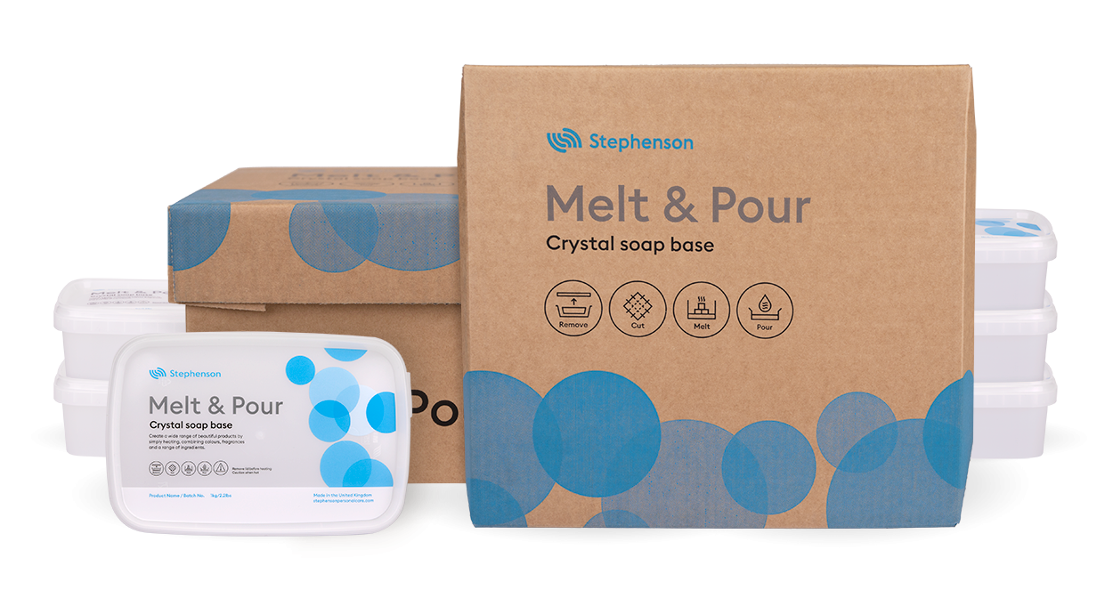Stephenson 25 lbs Clear Crystal OV, Melt and Pour Block Bulk Soap Base